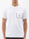 Pocket Logo Patch Short Sleeve T-Shirt Optical White - MONCLER - BALAAN 2