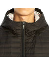 Matte Nylon 4-Bar Stripe Downfill Quilted Hoodie Padding Black - THOM BROWNE - BALAAN 8