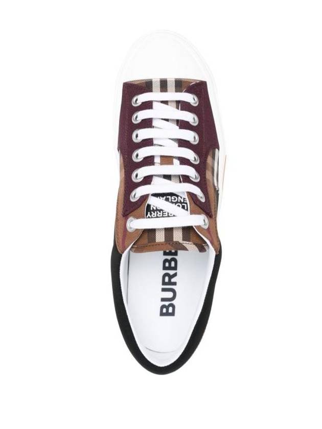 Vintage Check Cotton Low Top Sneakers Dark Birch Brown - BURBERRY - BALAAN 3