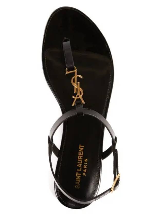 Women's Monogram Cassandra Sandals Black - SAINT LAURENT - BALAAN 5