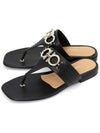 Gancini Flip Flops Black - SALVATORE FERRAGAMO - BALAAN 2