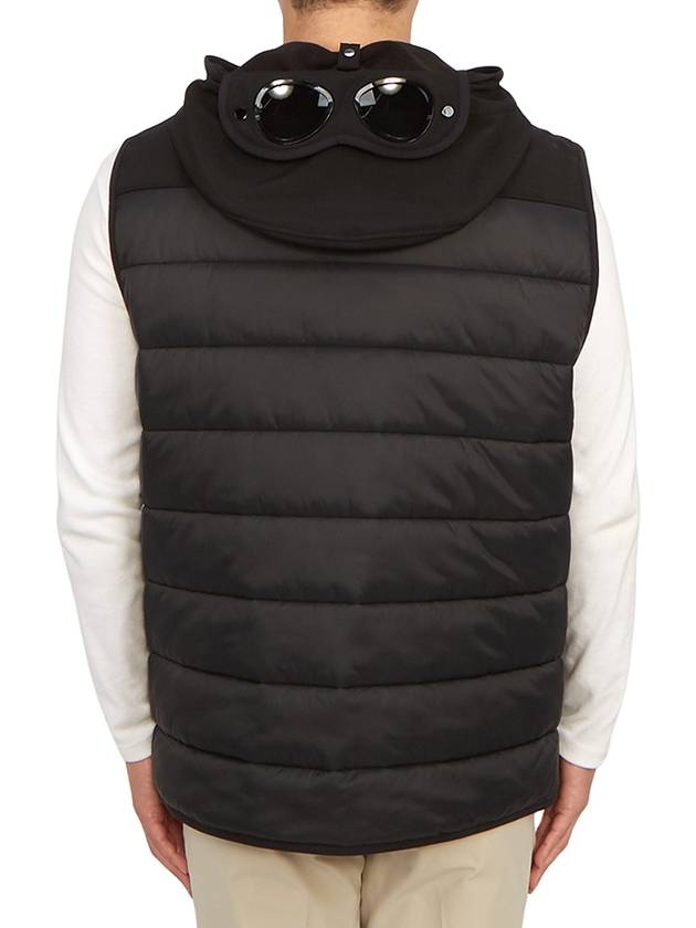 Shell R Mix Goggle Hooded Padded Vest Black - CP COMPANY - BALAAN 6