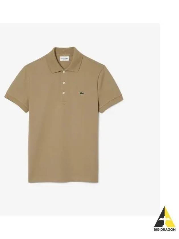 Men s Slim Fit Basic Polo Beige - LACOSTE - BALAAN 1