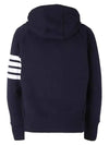 Engineered 4 Bar Diagonal Zip Up Hoodie Navy - THOM BROWNE - BALAAN 3