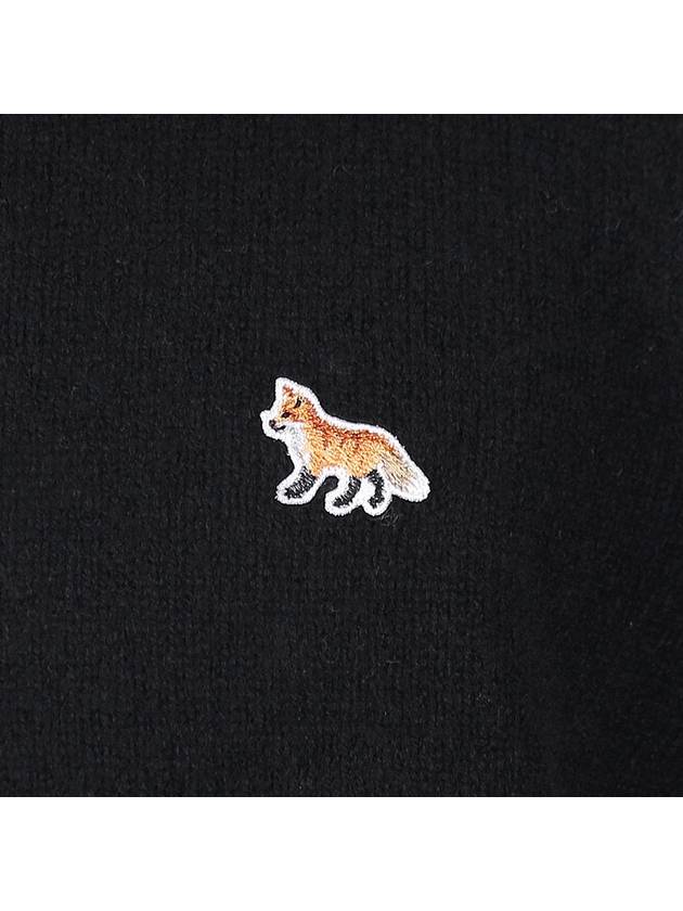 Baby Fox Patch Cozy Round Neck Knit Top Black - MAISON KITSUNE - BALAAN 6