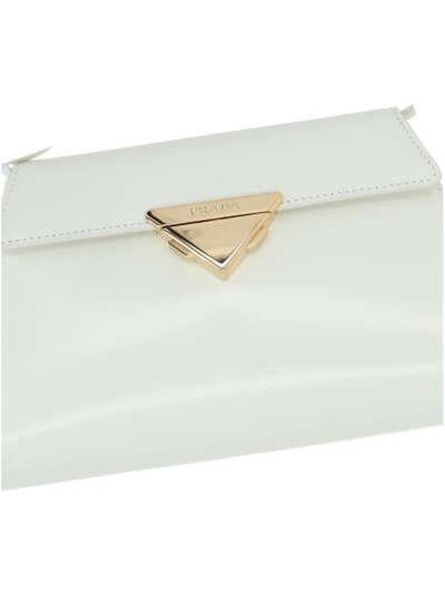 Medium Brushed Leather Hand Shoulder Bag White - PRADA - BALAAN 5