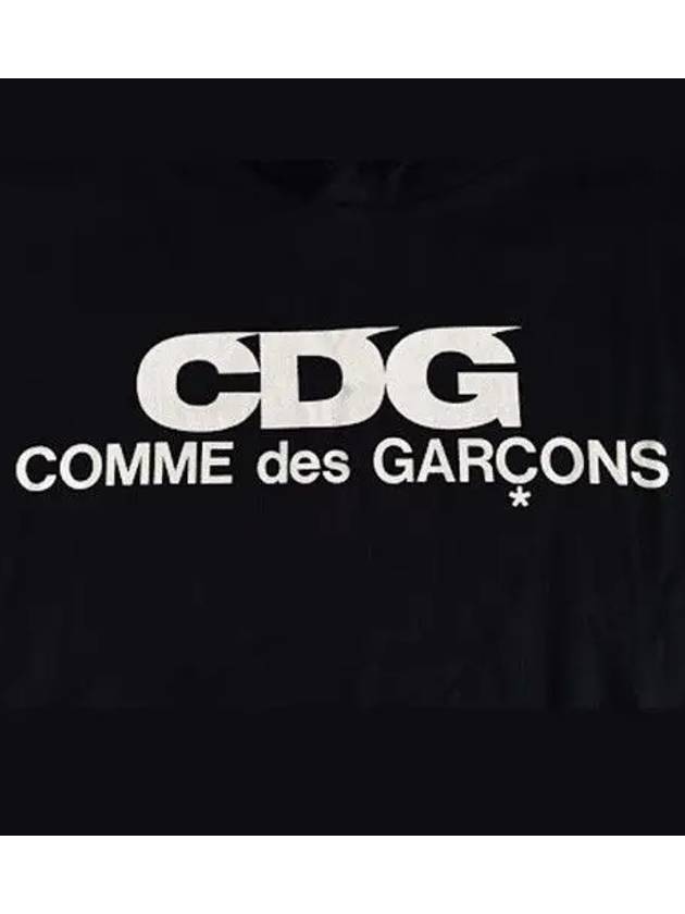 CDG logo print hoodie black - COMME DES GARCONS - BALAAN 3