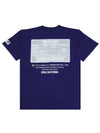 Guarantee card printing overfit short sleeve t-shirt purple - CODE I'M - BALAAN 1