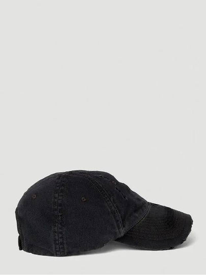 Distressed contrast topstitching denim baseball cap - BALENCIAGA - BALAAN 2