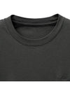 Silk Blended Luxe Short Sleeve T-Shirt Charcoal - NOIRER - BALAAN 5