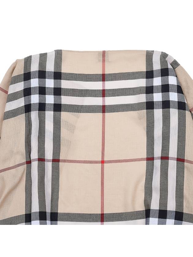 Check Cotton Cape Beige - BURBERRY - BALAAN 7