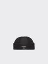 Triangle Logo Nylon Beanie Black - PRADA - BALAAN 2