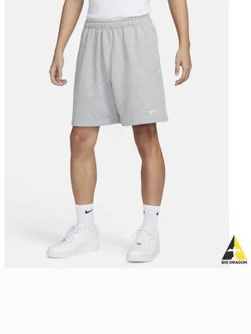 Solo Swoosh French Terry Shorts M Dark Gray Heather White DX0818 063 - NIKE - BALAAN 1