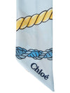 Bandeau Silk Scarf Blue - CHLOE - BALAAN 5