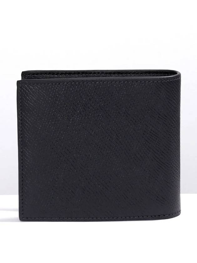 Celine Logo Leather Half Wallet Black - CELINE - BALAAN 3