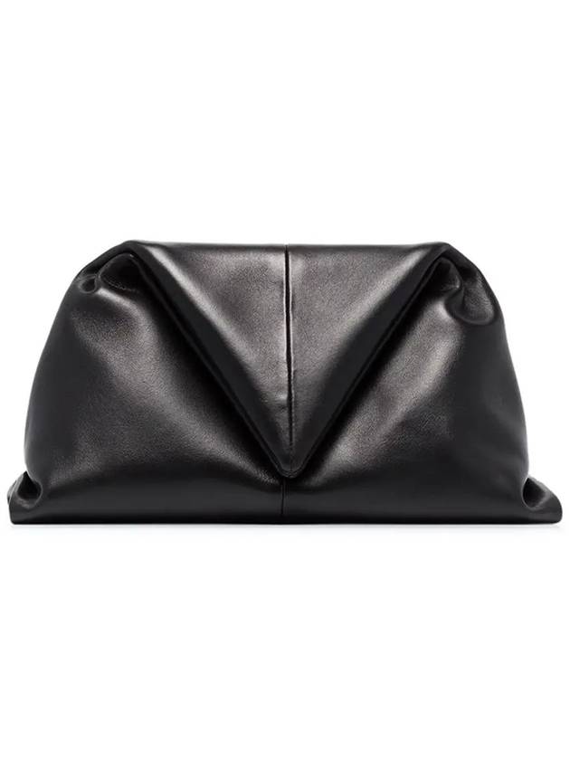 Women's Triangle Clutch Bag Black - BOTTEGA VENETA - BALAAN 3