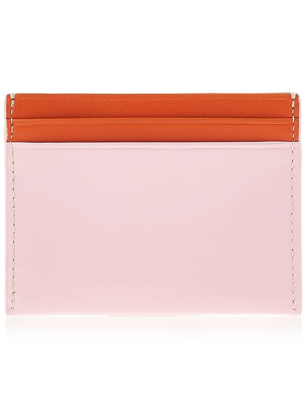 Polished Leather T Card Wallet Pink - TORY BURCH - BALAAN 4