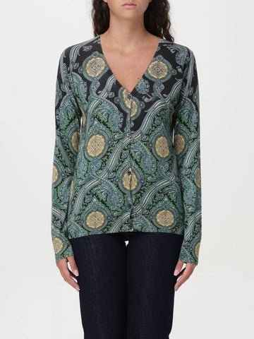 Etro v-neck paisley cardigan - ETRO - BALAAN 1