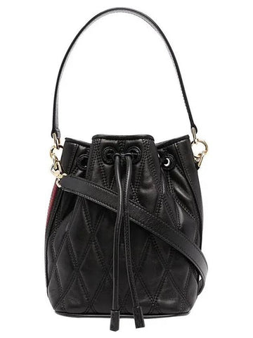 Donae Leather Bucket Bag Black - BALLY - BALAAN 1