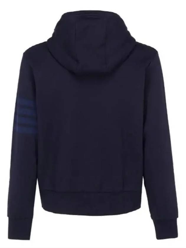 Men's Diagonal Armband Loopback Relaxed Fit Zip Up Hoodie Navy - THOM BROWNE - BALAAN 4