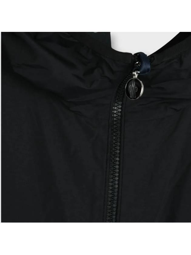 Fegeo Logo Patch Zip Up Hoodie Black - MONCLER - BALAAN 6