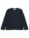 Kids Emboss Logo Long Sleeve T Shirt Navy 8D00005 83907 778 8 10A - MONCLER - BALAAN 2