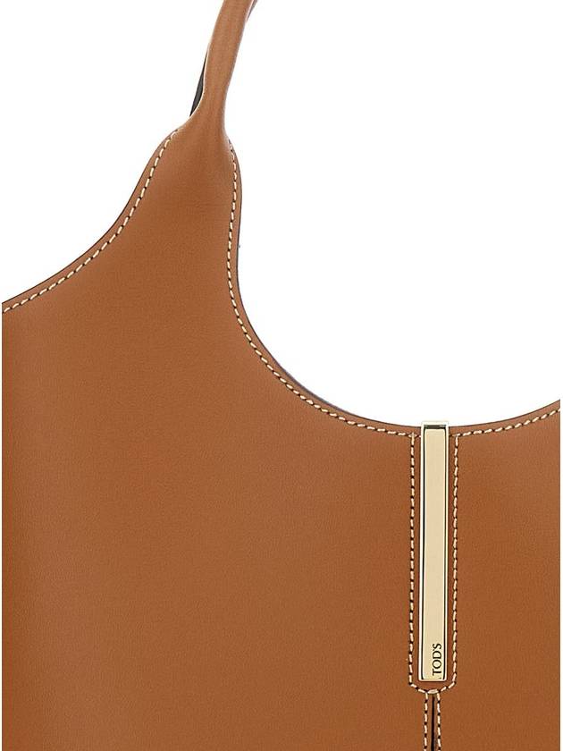 Brown Shoulder Bag With Metal Bar With Logo In Leather Woman - TOD'S - BALAAN 3