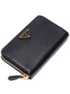 Women's Vitello Triangular Logo Zipper Medium Wallet (1ML157_2DDU_F0002_22S) - PRADA - BALAAN 5