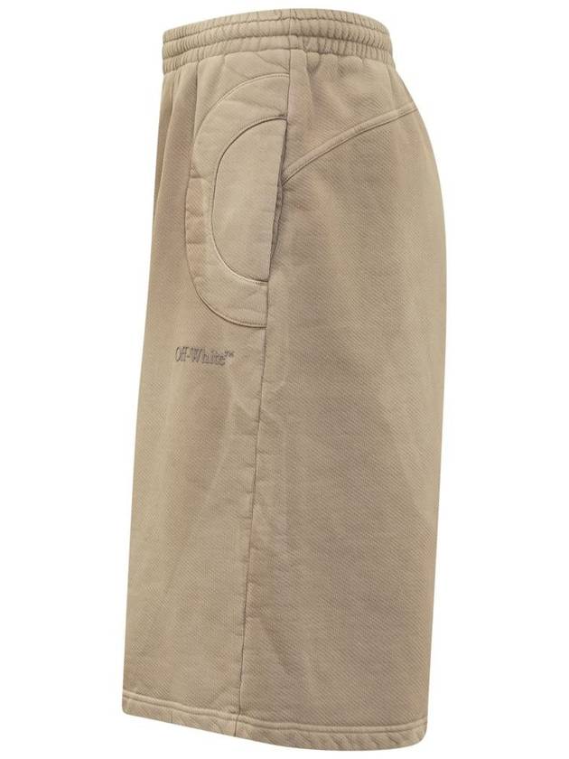 short pants OMCI017F23FLE002 6161 BEIGE - OFF WHITE - BALAAN 4