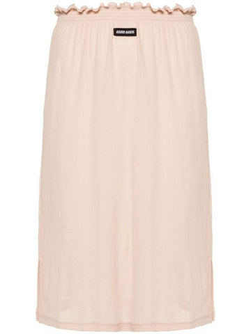 Miu Miu Jersey Midi Skirt - MIU MIU - BALAAN 1