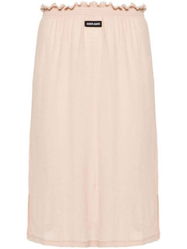 Miu Miu Jersey Midi Skirt - MIU MIU - BALAAN 1