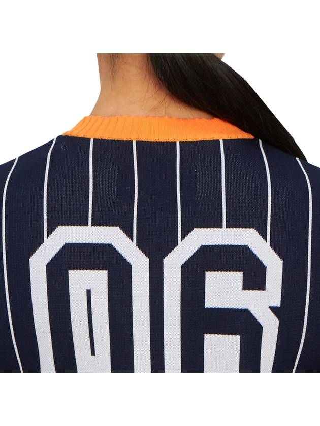 Women's Striped Knit Top Navy - HORN GARMENT - BALAAN 8