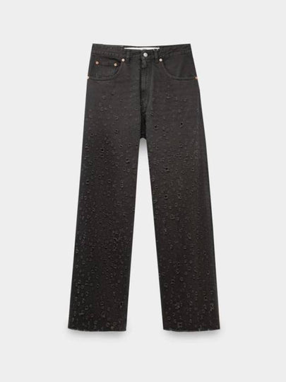 Distressed Effect Straight Jeans Black - MAISON MARGIELA - BALAAN 2