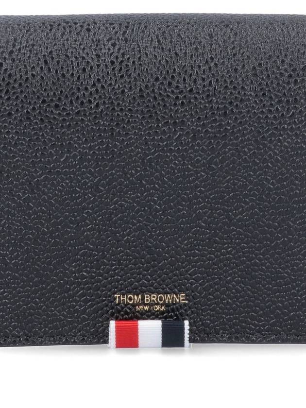 Three Stripe Tab Chain Strap Half Wallet Black - THOM BROWNE - BALAAN 5