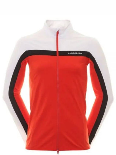 Jarvis Mid Layer Zip-Up Jacket Fire Red - J.LINDEBERG - BALAAN 2