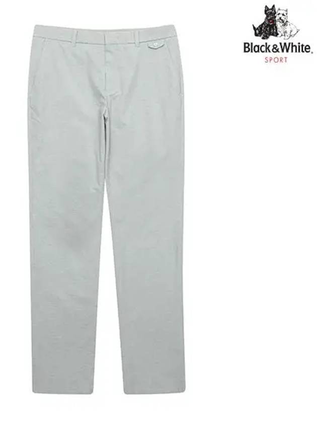 linen blend two-tone pants 5043GZWPBLACK - BLACK&WHITE - BALAAN 1