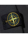 Old Effect Cotton Diagonal Fleece Hoodie Black - STONE ISLAND - BALAAN 6