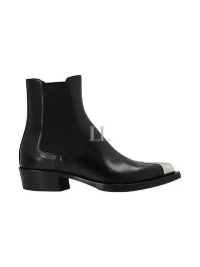 Metal Toe Cap Middle Boots Black - ALEXANDER MCQUEEN - BALAAN 2