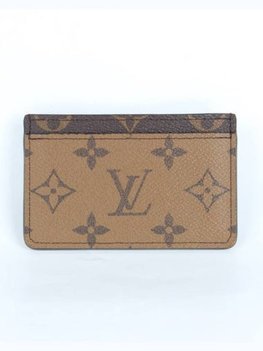 Reverse monogram card wallet brown - LOUIS VUITTON - BALAAN 1