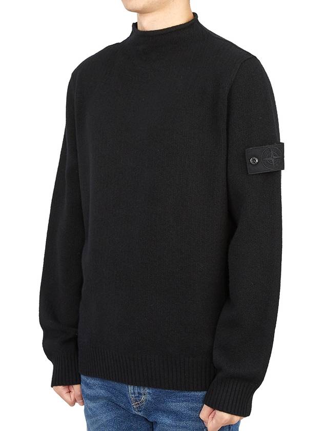 Ghost Piece Cashmere Knit Top Black - STONE ISLAND - BALAAN 3