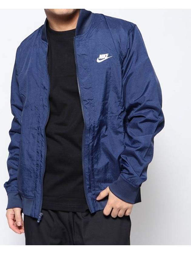 Men's Woven Player Bomber Jacket Navy - NIKE - BALAAN 3