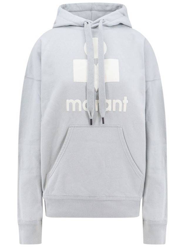 Logo Print Cotton Blend Hooded Top Gray - ISABEL MARANT ETOILE - BALAAN 2