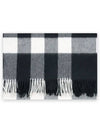 Fringed Checked Cashmere Scarf Navy - BURBERRY - BALAAN 2