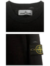 Men's Wappen Patch Round Neck Knit Top Black - STONE ISLAND - BALAAN 7