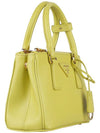 Galleria Saffiano Leather Mini Tote Bag Yellow - PRADA - BALAAN 5