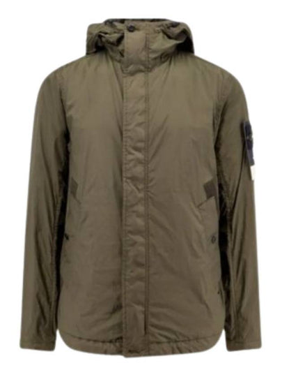 4100092 Crinkle Reps R-Ny Wind Resistant Anti-Drop Hooded Jacket Green - STONE ISLAND - BALAAN 2