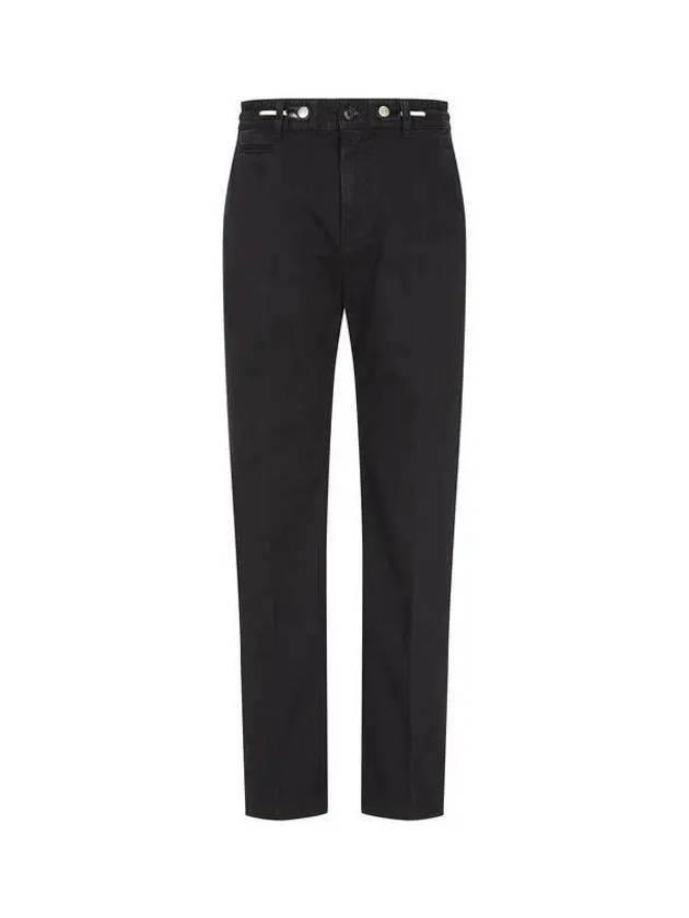 Drawstring tapered chino pants black - DIESEL - BALAAN 1