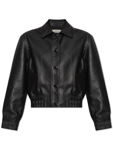 Officine Generale Leather Jacket, Women's, Black - OFFICINE GENERALE - BALAAN 1