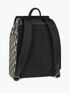 Saddle Oblique Jacquard Calfskin Backpack Beige Black - DIOR - BALAAN 5