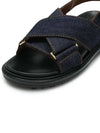 Fussbet Buckle Denim Sandals Navy - MARNI - BALAAN 5